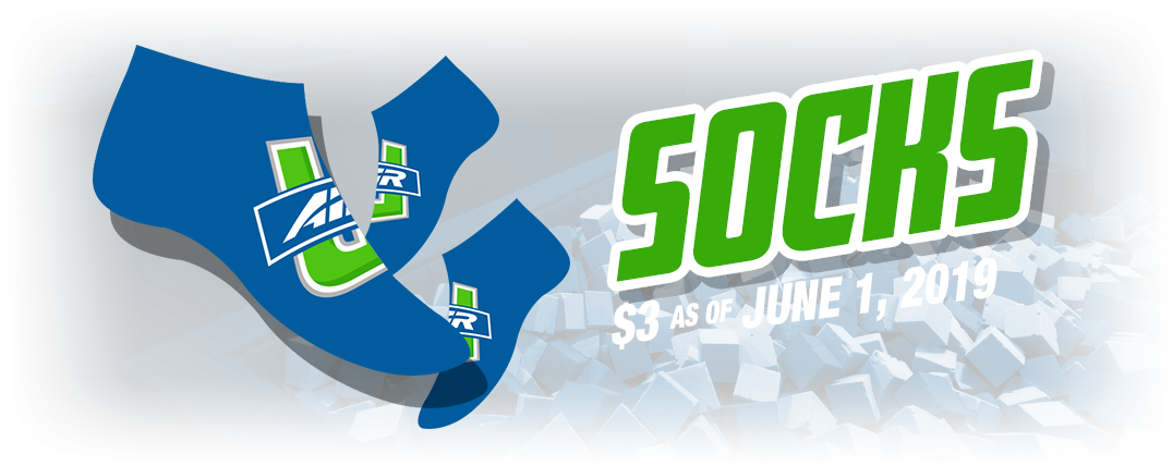 Socks $3 as of June 1, 2019